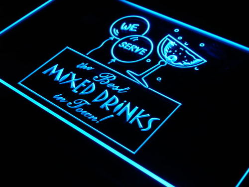 Best Mixed Drinks Cocktails Bar Neon Light Sign